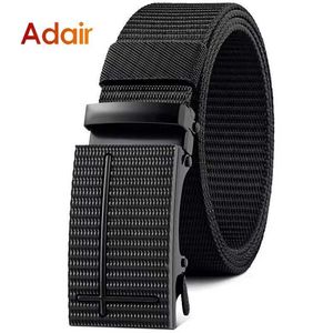 sories Mens automatic nylon belt mens military tactical belt mens canvas belt high-quality jeans fashionable and luxurious Str 123 J240506