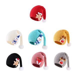 Caps Hats Baby Cap Christmas Knitted Hat Festival Holiday Outfit for Boys Girls D7WF 231120