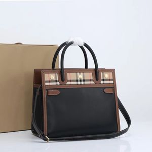 neu 8347 Top-Level 10A Sammlung von Vintage-Karostücken Titelhandtasche Umhängetasche Designertasche Handtasche Luxustasche Presstasche die Einkaufstasche 2Größe Burberry