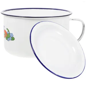 Ciotole Ciotola Zuppa smaltata Tazza Miscelazione Farina d'avena Smalto Contenitore Pranzo Cena Forno Sicuro Grande Udon Porcellana Vintage Basin Noodles