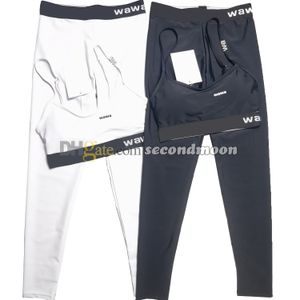 Listy dhinestone T Shirt Women Letnia kamizelka sportowa Szybkie suszenie Pants Fitness Wysokie elastyczne legginsy jogi