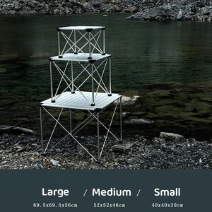 Camp Furniture Outdoor Folding Table Portable Aluminum Alloy Picnic Camping Barbecue Tables and Chair Ultralight