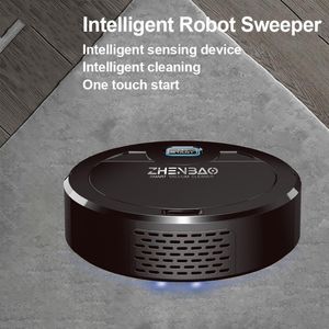 Handschub-Kehrmaschinen 2023 USB-Kehrroboter-Staubsauger Wischen 3-in-1-Smart-Wireless-1600Pa-Schleppen-Reinigungs-Kehrmaschine-Boden für Home Office Clean 230421