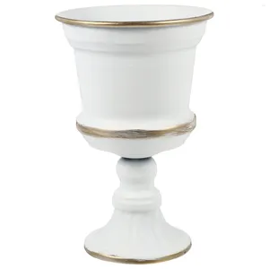 Vasos Metal Urna Plantador Pedestal Vaso Rústico Flor Trompete Estilo Vintage Pote Centerpieces de Casamento