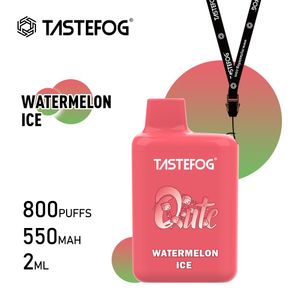 Orijinal Tek Kullanımlık Vape Daha Sağlıklı Vape NIC2% E Sigara Tastefog Qute 800 Puflar Tek Kullanımlık Buharlaştırıcı Taşınabilir Vape Kalem 15 Lezzetler Toptan Fiyat