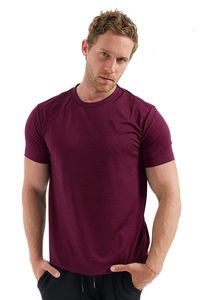 Herr t-shirts 100% mjuk merino ull t shirt män merino ull basskikt skjorta 180 g merino skjortor wicking andningsbar anti-odor snabb torr USA-storlek 230420