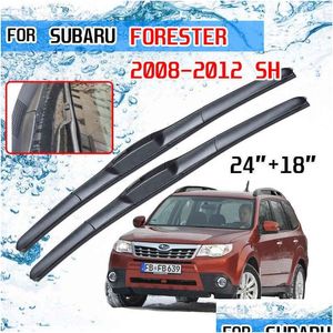 ماسحات الزجاج الأمامي لـ Subaru Forester 2009 2009 2010 2011 2012 SH الملحقات للسيارة Front Windsn Wiper Blades Cutter U J Hook Dh4pd