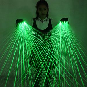 Outros suprimentos para festas de eventos 2 em 1 Luvas de laser verde multilinha LED Lazer Mitten Ray Luvas Rave LED Flash Dedo Palm Light Dress Up LED Robot Suit 231120