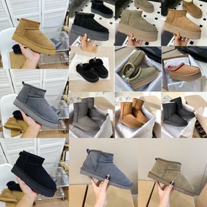 2023 Warm snow boots Designer Australian W Tazz Braid Slippers Tasman Mustard Seed Slides flat Platform Wool Blend Winter leisure slides Warm Wear fuzz