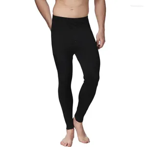 Calças masculinas Calças masculinas outono e inverno finas leggings de lã pura plus size fino ajuste quente calças de malha roupa interior