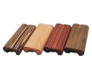 Wood Dugout One Hitter Smoking Kit 4 Colori Dry Herb Tabacco Portasigarette Tubo con Gancio Portatile