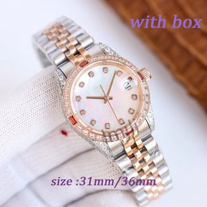 Женские часы для женщин, часы с автоматическим механизмом, женские часы с бриллиантами, 31 мм, 36 мм, дизайнерские часы из нержавеющей стали Montres de Marque