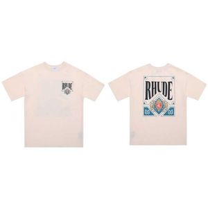 Ontwerper Mode Kleding T-shirts T-shirts Nieuw Gedrukt High Street Losvallend Oversized Heren Dames Paar Trendmerk Rhude T-shirt met korte mouwen Tops Streetwear Hiphop