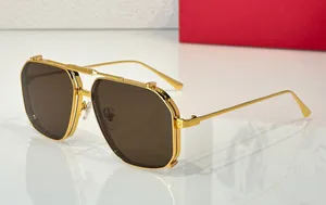 Fashion designer 0353 mens sunglasses classic metal square shape detachable foldable glasses summer trendy versatile style Anti-Ultraviolet come with case