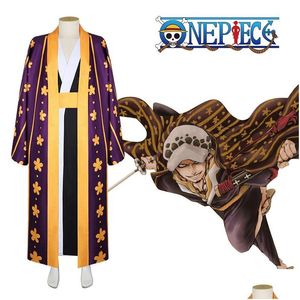 Anime Kostümleri Tek Parça ve Ulus Kostümü Trafalgar RO Cosplay Deniz Kral Yukata Kimono Drop Teslimat Giyim DHSWW