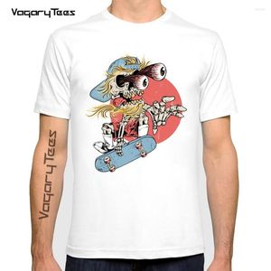 Camisetas masculinas engraçadas, marca, verão, skate, esqueleto, camiseta, moda masculina, novidade, manga curta, tops, roupas