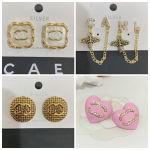 Womens Love Pearl Dangle Earrings 18K Gold Plated Diamond Stud Earrings Wedding Party Gifts Jewelry Charms Earrings High Sense Earrings Luxury Jewelry Wholesale