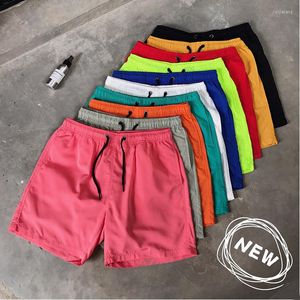 Shorts masculinos de verão masculino colorido casual calças de praia de dez cor para o exterior