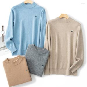 Maglioni da uomo Maglione di cashmere Mezzo dolcevita O-Collo Taglie forti M-5XL Pullover in maglia per uomo Maglieria giovanile di lana