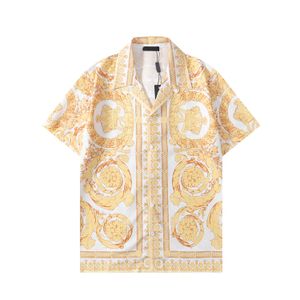 2023La nuova camicia a maniche corte stampata estiva del designer graffiti casual beach stile corto colletto alla coreana top da uomo e da donna stesso stile M-XXXXL