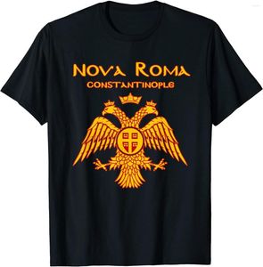 Camisetas masculinas Os bizantinos Império Romano Oriental Roma Latina SPQR Men T-shirt Manga curta Casual Casual O-Golago