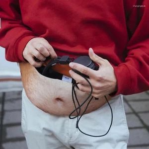 Marsupi Trendy Dad Bod Borsa da cintura per soldi Borsa da viaggio a spalla Colore carne Marsupio creativo Birra Fat Belly Bum Pouch