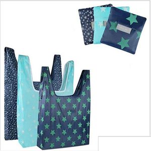 Sacos de fraldas Nova Moda Eco Dobrável Mercearia Reciclar Tote Impermeável Bolsa Reutilizável Bolsas Bolsas de Armazenamento de Grande Capacidade Entrega Dh4Jl