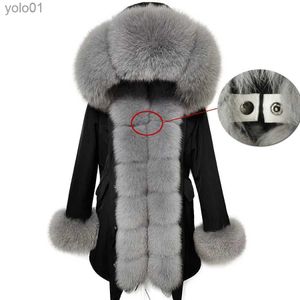 Frauen Pelz Kunstpelz MaoMaoKong Natürliche Echtpelz Jacke Mit Kapuze Schwarz Wasserdicht Frau Winter Warme Mantel Parkas Luxus Jacke Fe ClothingL231121