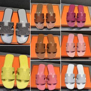 Kvinnor tofflor läder sandaler sommar platt flip flopp glider strand sandal tofflare krokodil hudfest bröllop designer