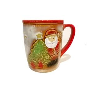 Canecas Papai Noel Boneco de Neve Caneca Cerâmica Copo Café Café Xícara de Café Decoração de Natal Janela Atmosfera Decoração 231120