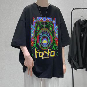 Camiseta feminina Anime dos anos 90 Dorohedoro Fake Two-shirt Men Men Rody Tirty Camise