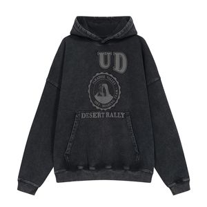 Mężczyźni Vintage PRAWIDŁOWE EMBLEM ZACHODNIK Zima Ogabanize deskorolka Unisex Casual Hooded Pullover Bluza 23FW 21 listopada