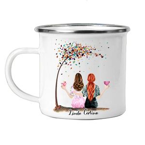 Mugs Personalised Friend Mug Customized Name Coffee Mugs Drink Wine Juice Tea Cups Cartoon Girls Printed Cup Gifts For Sisters 231120