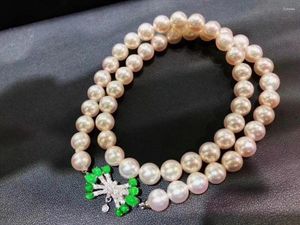 Catene da 8-9 mm Collana di perle bianche naturali dei Mari del Sud da 18 