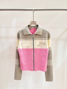 1118 L 2023 Runway Autumn Märke Samma stiltröja långärmad Cardigan Lapel Neck Womens kläder Högkvalitativa kvinnor Qian