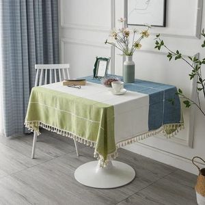 Table Cloth Square Tablecloth Cotton And Linen Household Coffee Dining Fabric Waterproof Oil Proof Small