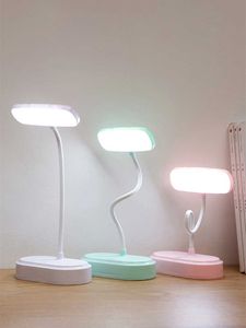 s LED Table USB Rechargeable Eye Protection Desk Bedroom Bedside Foldable Reading Battery Powered Lamp AA230421