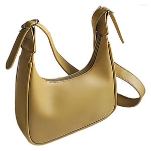 Sacos de noite Mulheres Simples Commuting Bag Alça Ajustável PU Couro Vintage Ombro Cor Sólida Sela Grande Capacidade Mensageiro