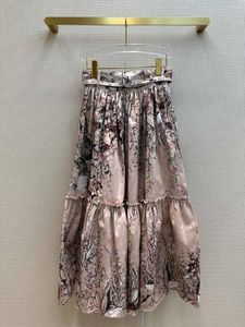 Spódnice Śliczne rośliny Llllustracja wzór drukowania długie damskie pasy wysokiej talii vintage suknia balowa spódnica