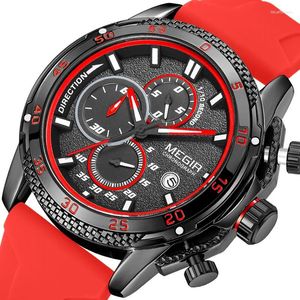 Wristwatches Fashion Alloy Frame Men's Military Quartz Watch Calendar Silicone Strap Large Dial Clock Student Sports Outdoors Wristwatch