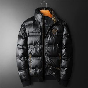 Luxo 2023 jaqueta de designer masculina inverno quente à prova de vento para baixo jaqueta brilhante material fosco casal modelos novas roupas tamanho asiático M-5XL