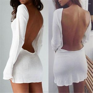 Costumi da bagno da donna Sexy Solid White Beach Cover Up Sarong Summer Bikini Cover-up Oareo Mesh Backless Mini Dress Ropa Mujer Vestido Donna