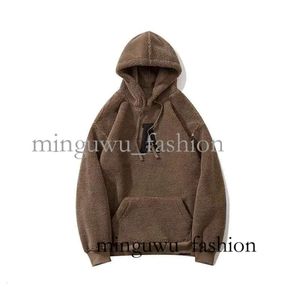 Loose Korean Hoodie Lambswool Rocker Fleece Material Fashion Couples Models Sweatshirt Casual Rabbit Fur Long Sleeve Kawaii Clothing 947 463