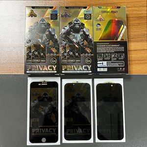 Protetor de tela para iPhone 15 Pro Max 14 Plus 13 mini 12 11 XS xr x 8 7 se Super privacidade vidro temperado anti peeping capa de capa do filme anti-estático anti-estático Spy Premium Proof