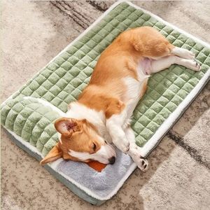 Canis Pens Dog Mat Quente Grosso Sono Profundo Pet Bed Proteger Cervical Spine Destacável Casa de Cachorro Sofá de Luxo Para Pequenos Cães Médios Pet Mat 231120