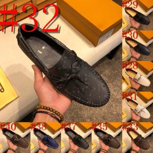40 Model Tasarımcı Erkekler Loafers Ayakkabı Moda İş Lüks Elbise Yumuşak Mokasen Loafers Yüksek kaliteli erkekler deri düğün ayakkabıları Gommino Zapatos Chaussure
