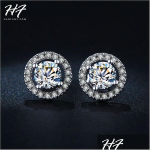 Stud classico nastro colore cuori frecce taglio 0,75 carati zirconi cubici orecchino a perno orecchini da sposa per le donne E836 goccia Deli Dhgarden Ottq8