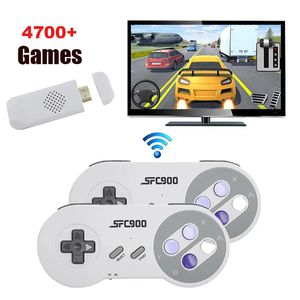 Игровые контроллеры Джойстики Беспроводная игровая консоль 24G, подходящая для SNES NES-совместимых джойстиков со встроенными 4700 винтажными играми Drive SF900 231120