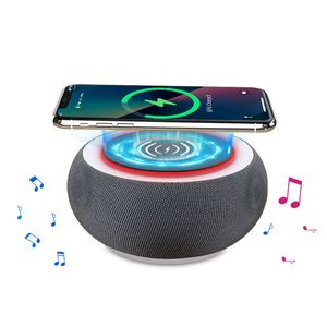 Multifunctional Bluetooth Speaker Mobile Phone Wireless Charging Bluetooth 5.1 Bilateral Stereo Subwoofer Dual Speaker Desktop Wireless Charger Bluetooth Audio