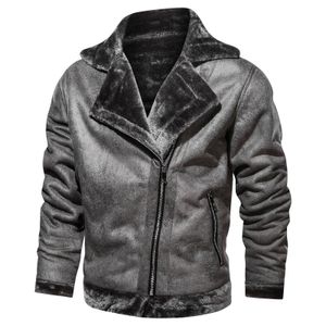 Herren Leder Kunstleder Herren Pelz One Europa und die Vereinigten Staaten Große Größe Warm Dick Outdoor Gepolsterte Jacke Herren Mäntel Winterjacke Herren 231120